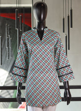 Royal Fashion Printed Lawn Stitched Kurti - RF24PL D-01 B&M